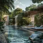 avatar-auteur Une piscine lagon dans un jardin privé